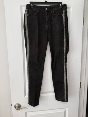 Tommy Bahama Denim. Black Wash With Rhinestone Accents.  Size 6.